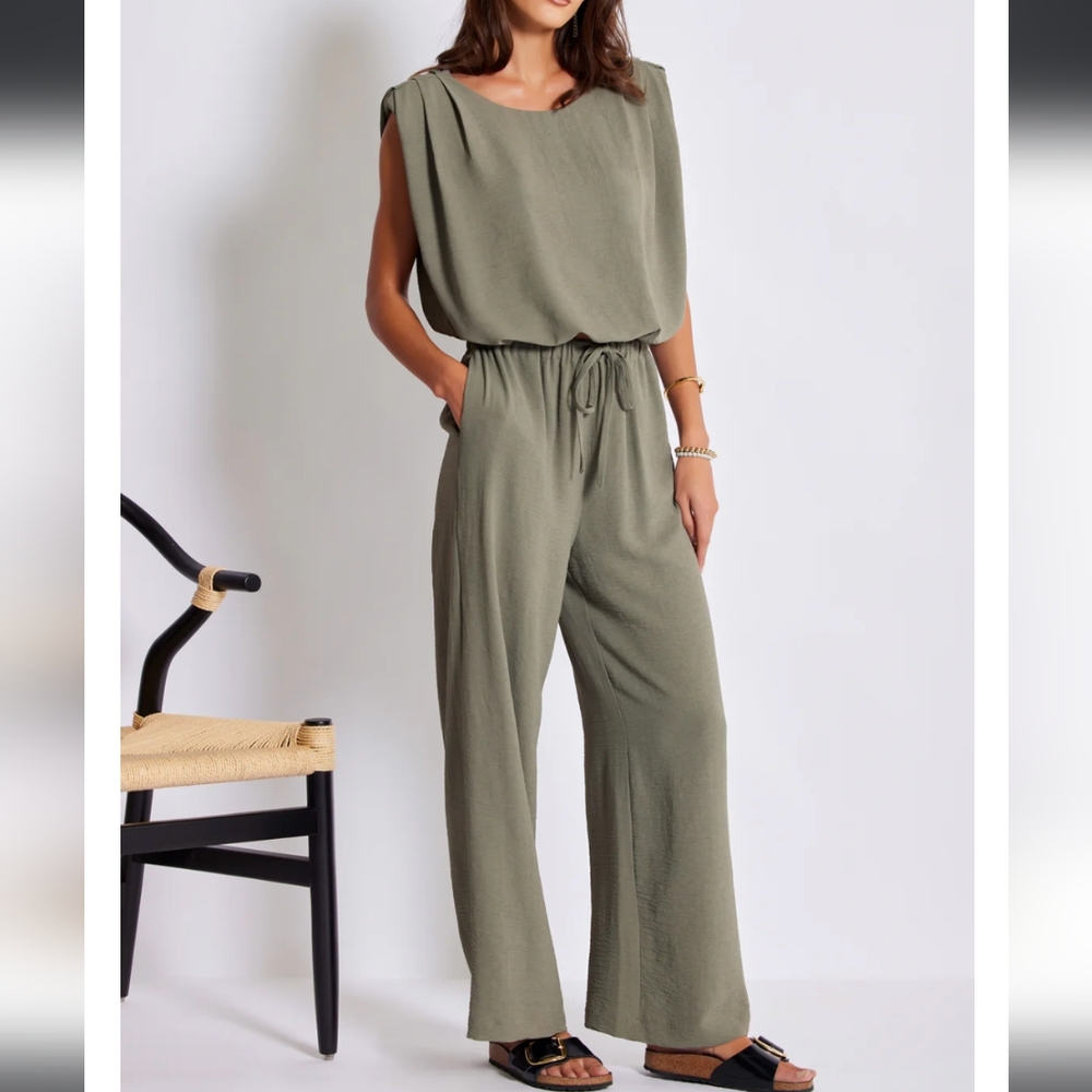 NWT Bishop + Young Serafina Olive Green Relaxed Drawstring Pants XS-S-M-L